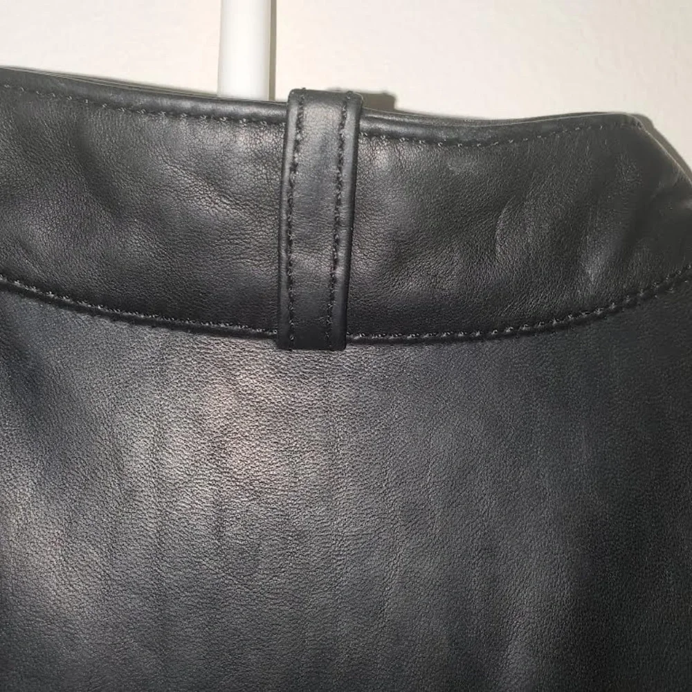 Mens Premium Black Cafe Racer Lambskin Leather Jacket - Picture 13 of 16